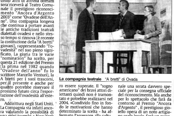 secolo XIX 08-01-2004