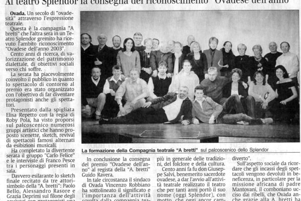secolo XIX 13-01-2004